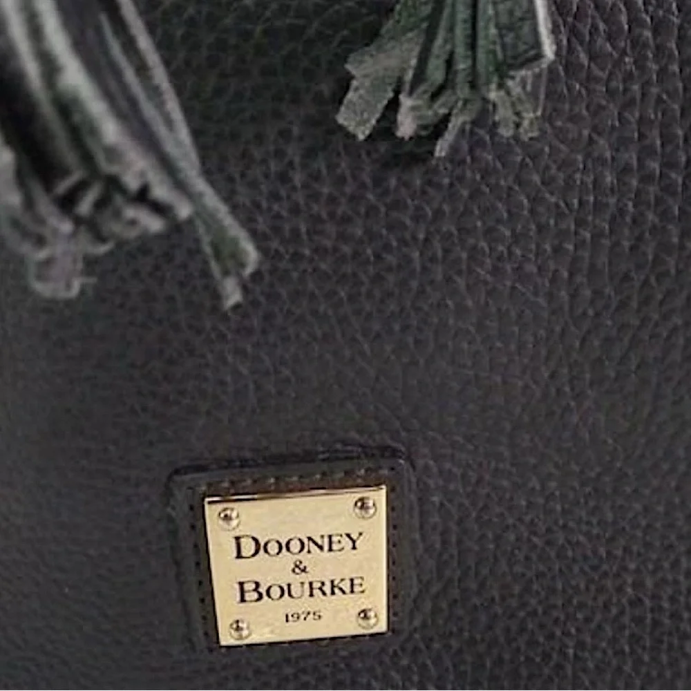 Y2K Black Leather Dooney & Bourke XL Backpack with Pink Lining